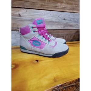 Vasque Hiking Boots Womens Size 6 Pink and Teal Suede 7404 Vintage